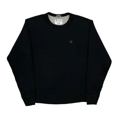 Champion Sweatshirt - Medium Black Cotton Blend