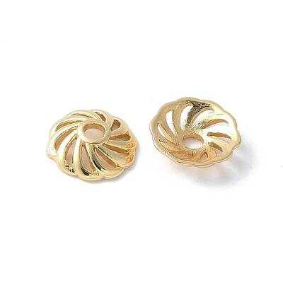 Flower Brass Bead Caps