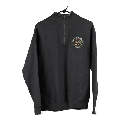 Pennant 1/4 Zip - Medium Grey Cotton Blend