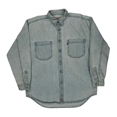 Levis Denim Shirt - Large Light Wash Denim