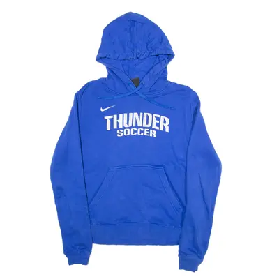 NIKE Thunder Soccer Hoodie Blue Pullover Boys M