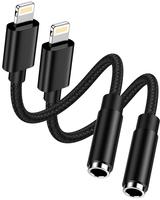 2 Pack [Apple MFi Certified] Lightning to 3.5mm Aux Adapter for iPhone Headphones, iPhone Aux Adapter Dongle for iPhone/iPad/...