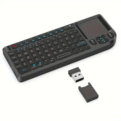 Mini Wireless Keyboard, 2.4G Rechargeable Backlight Keyboard with Touchpad, Keyboard with Backlit for PC, Mac, Smart TV, Wire...