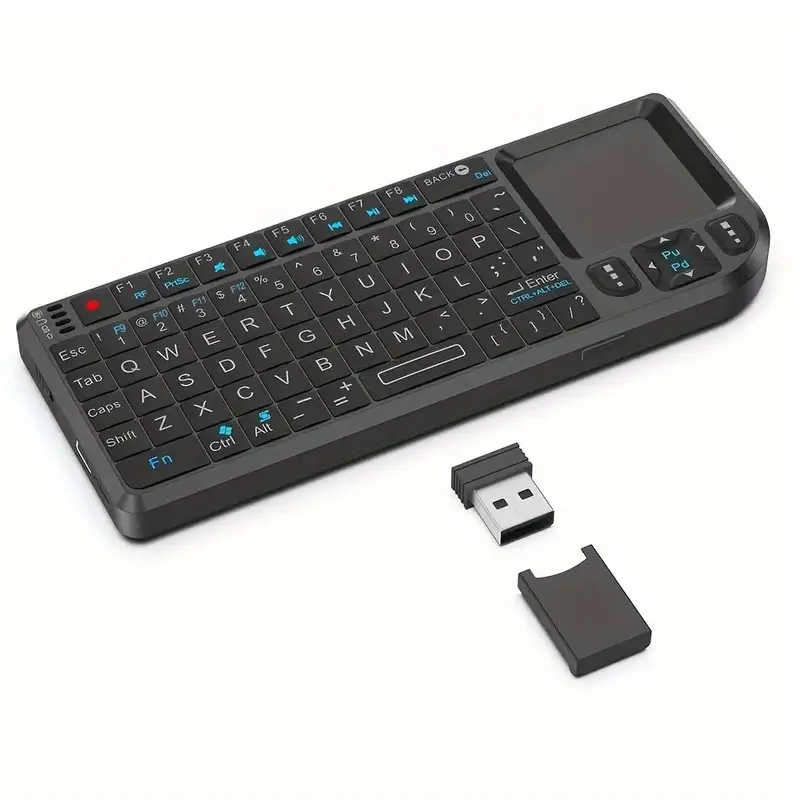 Mini Wireless Keyboard, 2.4G Rechargeable Backlight Keyboard with Touchpad, Keyboard with Backlit for PC, Mac, Smart TV, Wire...