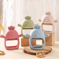 Silicone Baby Teether Toy, 1 Count Cute Chicken Design Teething Toy, Anti-drop Silicone Teether Toy for Babies 3+ Months