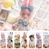 CALEMBOU BJD Blind Box, Jumping Moon Time Rabbits Series 16cm Ball Jointed Doll, Cute Dress Up Doll with Joints, Collection A...