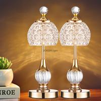 Touch Control Rechargeable Table Lamp, Portable Crystal Table Lamp, Built-in 5200mAh Battery Powered Table Lamp, Bedroom, Liv...