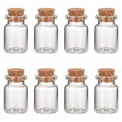 Glass Wishing Bottle Bead Containers