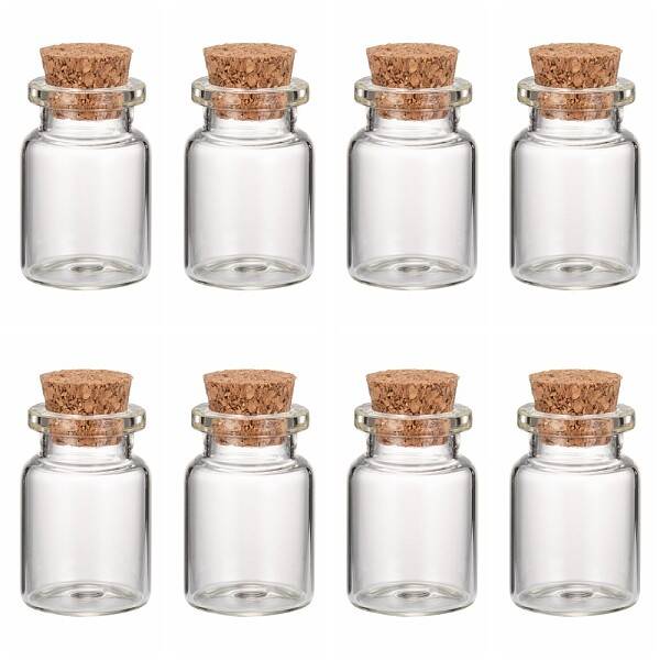 Glass Wishing Bottle Bead Containers