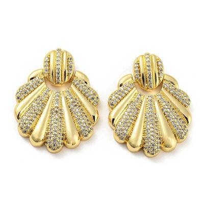 Brass Micro Pave Cubic Zirconia Pendants