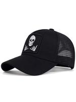 Casual Trendy Skull Embroidery Baseball Hats for Men, Street Style Baseball Cap for Travel Vacation, Fashionable Hat for Men ...