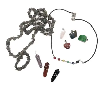 Crystal Necklace Pendant - Assorted Gemstone Jewelry