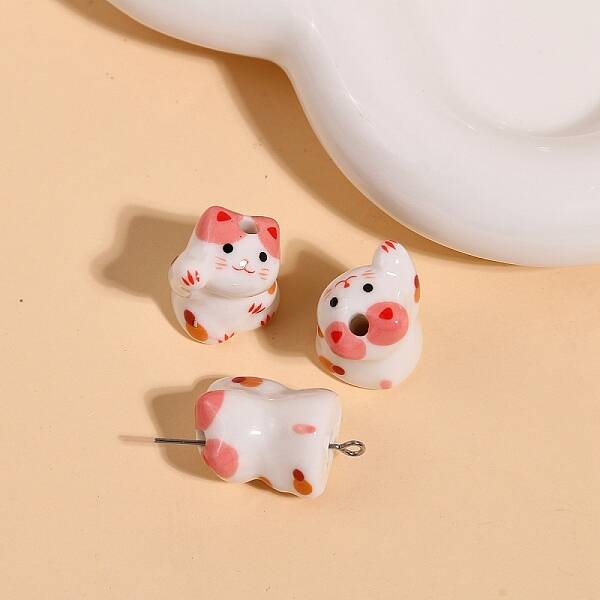 Handmade Bright Glazed Porcelain Beads