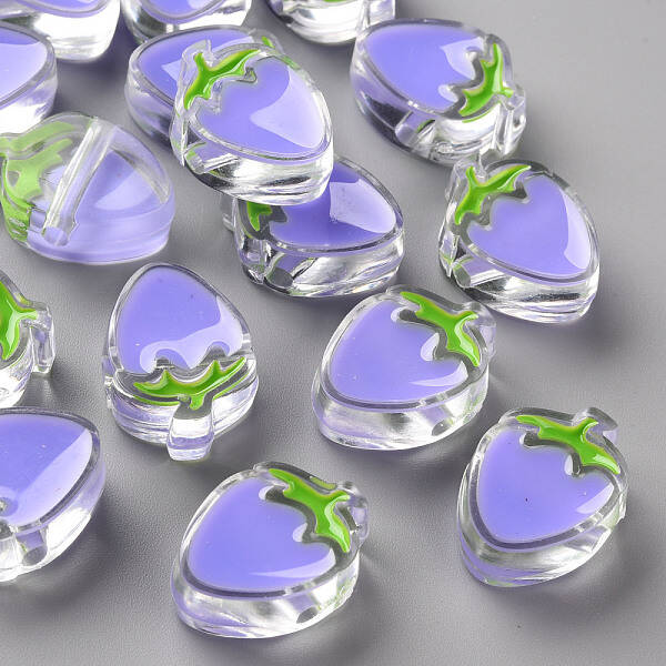 Transparent Enamel Acrylic Beads
