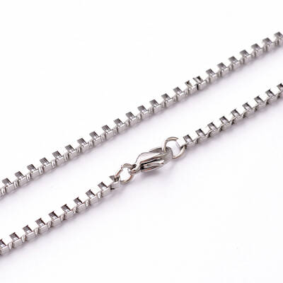 Tarnish Resistant 304 Stainless Steel Box Chains Necklaces
