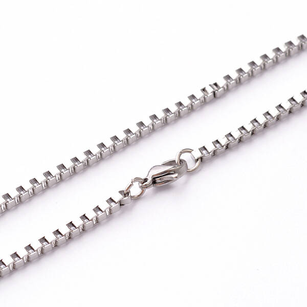 Tarnish Resistant 304 Stainless Steel Box Chains Necklaces