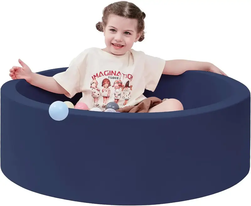 Foam Ball Pit, 35.4x 11.8 Ball Pits for Toddlers, Soft Round Kiddie Baby Playpen Ball Pool for Kids, Ideal Gift for Babie...
