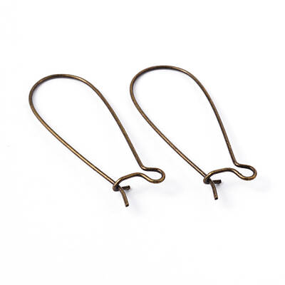 Brass Hoop Earrings Findings Kidney Ear Wires