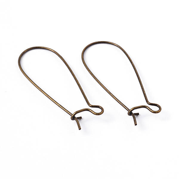 Brass Hoop Earrings Findings Kidney Ear Wires