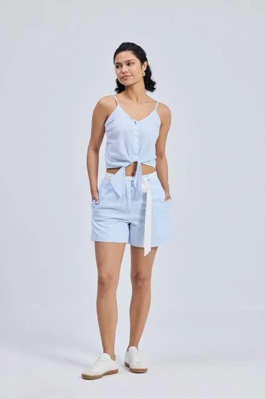 Regular Fit Shorts in Stripes | Color: Linear Rhythm | Size: L