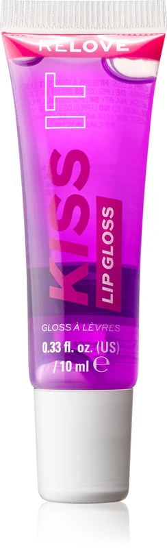 Revolution Relove Kiss It Moisturizing Lip Gloss Color Passion Fruit Purple 10 ml