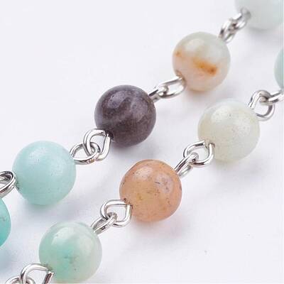 Natural Amazonite Handmade Beaded Chains