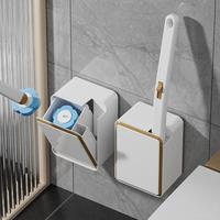 Disposable Toilet Brush Set, 1 Set Toilet Bowl Cleaning Brush with Holder & 24pcs Refills, Household Cleaning Tool for Bathro...