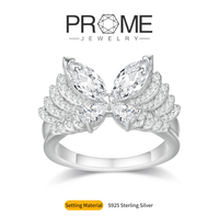 (SR001) S925 Sterling Silver Butterfly Rings Luxe and Elegant 5A High-End Design Durable for Daily Wear Perfect Mother's Day ...