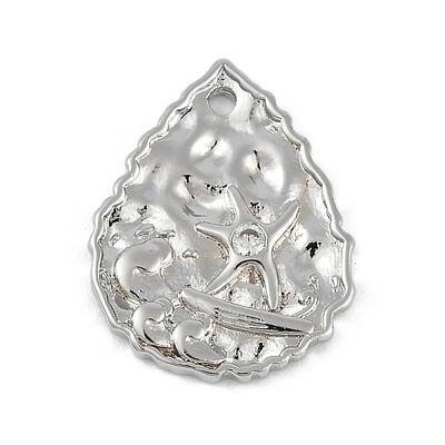 Brass Micro Pave Clear Cubic Zirconia Pendants