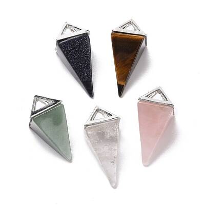 Natural & Synthetic Mixed Gemstone Pendants