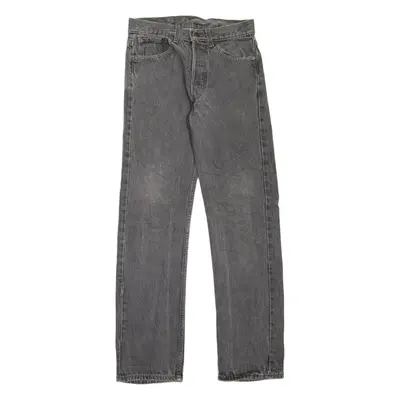 LEVI'S 501 MADE IN USA Jeans Mens Grey Regular Straight 90s W28 L30