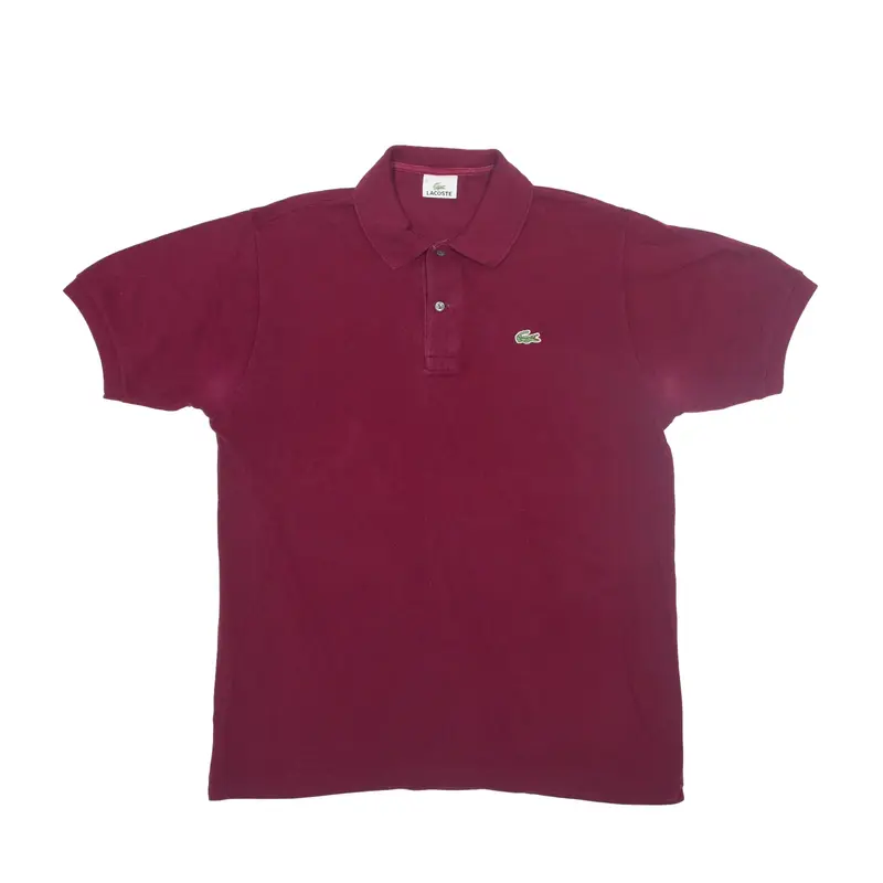 LACOSTE Polo Shirt Maroon Short Sleeve Mens L