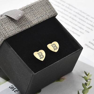 Rack Plating Brass Micro Pave Clear Cubic Zirconia Stud Earrings