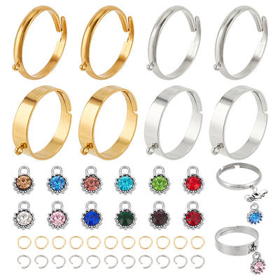 DIY Charm Adjustable Ring Making Kit