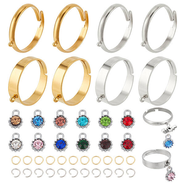 DIY Charm Adjustable Ring Making Kit