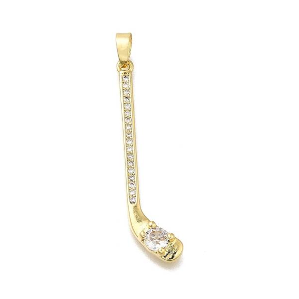 Brass Micro Pave Cubic Zirconia Pendants
