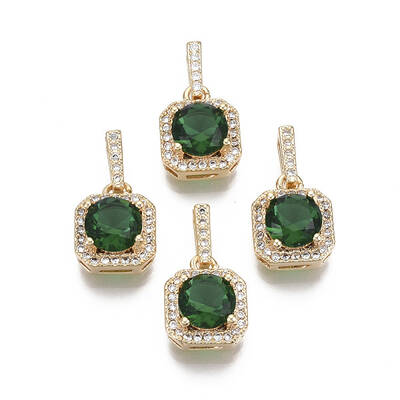 Brass Cubic Zirconia Pendants