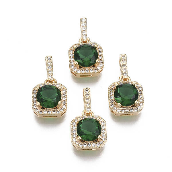 Brass Cubic Zirconia Pendants