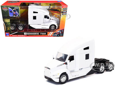Kenworth T680 Truck Tractor White Long Haul Truckers Series 1/32 Diecast Model by New Ray