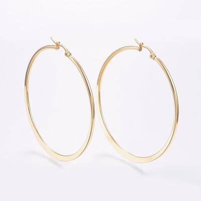 304 Stainless Steel Big Hoop Earrings