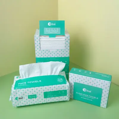 [Ditoi 2025 Trial Pack for New Customers] Ditoi Facial Towel Face Towels Disposable Dry Wipes Aborsbent, Reusable, Soft, Comf...