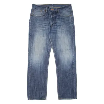 LEVI'S 505 Jeans Mens Blue Regular Straight Stone Wash W34 L32