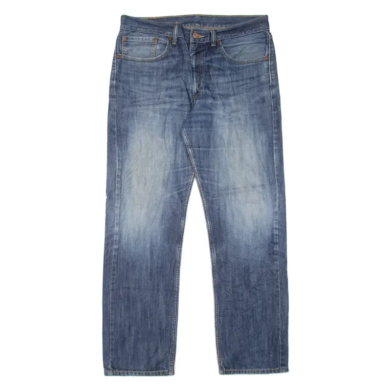 LEVI'S 505 Jeans Mens Blue Regular Straight Stone Wash W34 L32