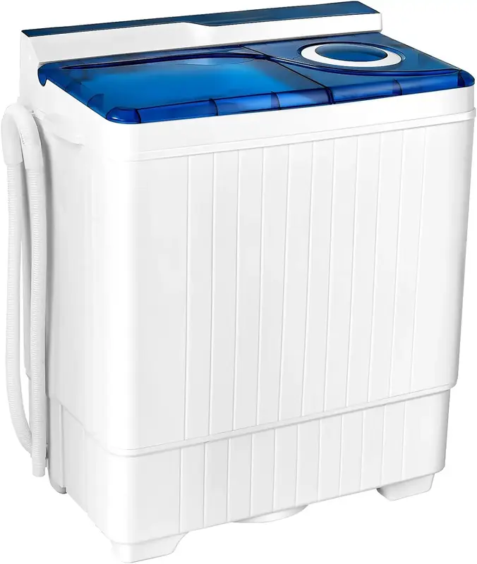 Costway Portable Washing Machine, Twin Tub 26 Lbs Capacity, 18 Lbs Washer and 8 Lbs Spinner, Compact Washer with Control Knob...