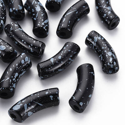 Opaque Spray Painted Acrylic Beads