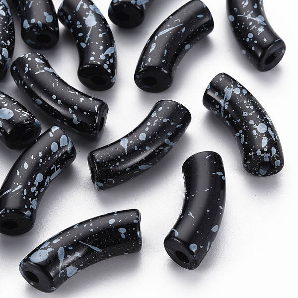 Opaque Spray Painted Acrylic Beads