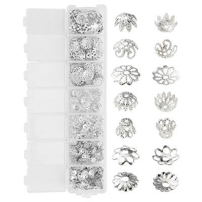 755Pcs 7 Style Iron Bead Caps