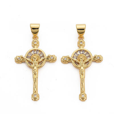 Brass Micro Pave Cubic Zirconia Pendants