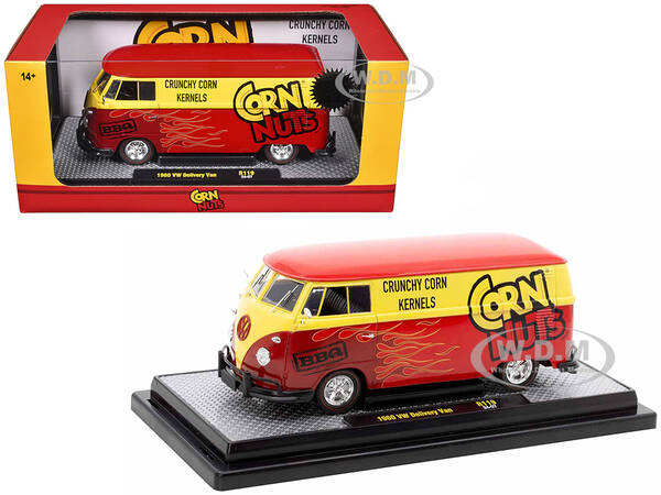 1960 Volkswagen Delivery Van Red and Yellow \