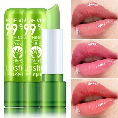 Aloe Vera Color Changing Lipstick, Magic Temperature Color Changing Lipstick, Suitable for All Occasions Lip Makeup, Girls & ...